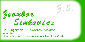 zsombor simkovics business card